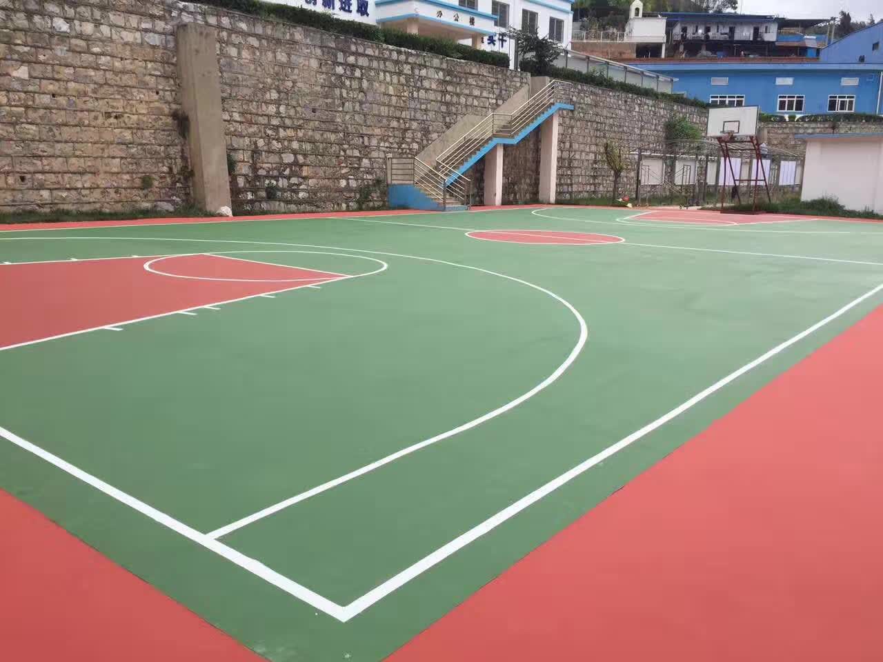 個舊電建路橋環(huán)保硅pu藍(lán)球場