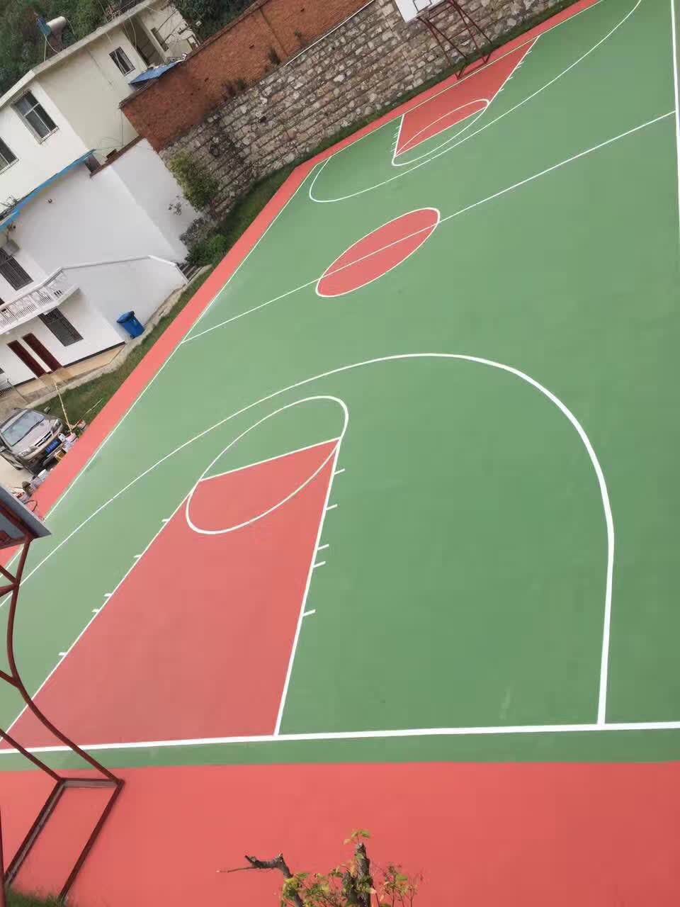 個(gè)舊電建路橋環(huán)保硅pu藍(lán)球場